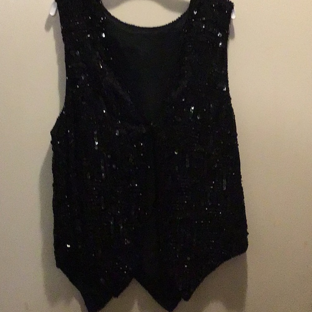 Black beaded vest